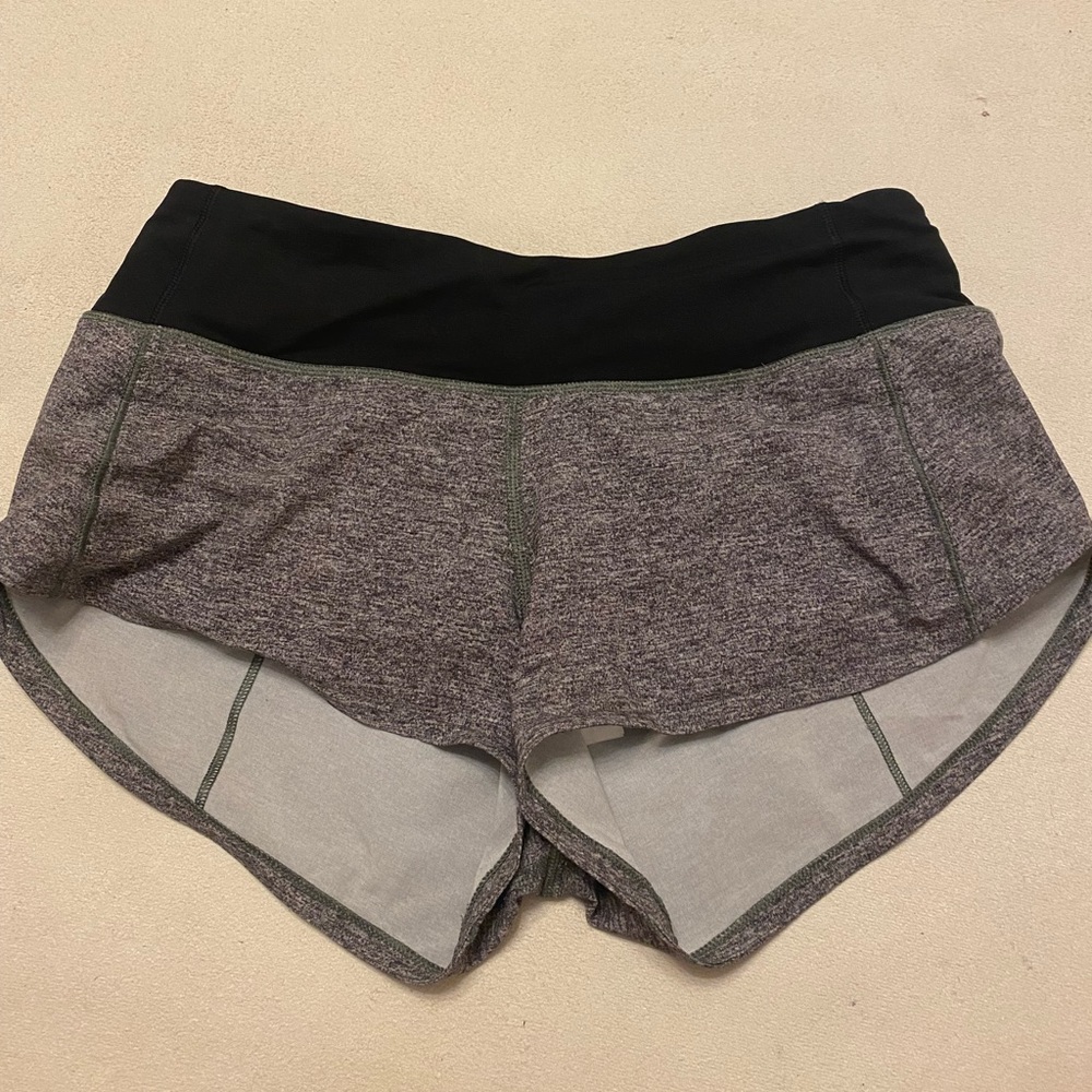Lululemon grey size 2 speed up shorts